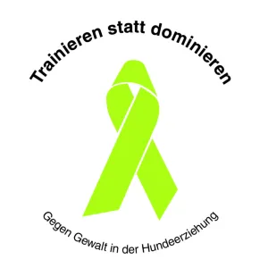 Logo des Netzwerkes Trainieren statt dominieren mit einer grünen Schleife