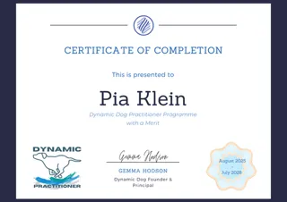 Dynamic Dog Practitioner Digital Certificate - Pia Klein