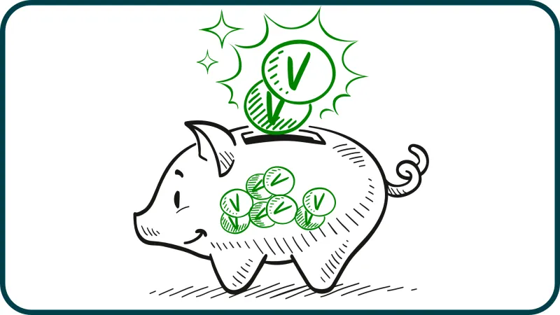 Icon das gefüllte Vertrauenssparschwein