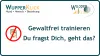 Durchgestrichene Faust und Text "Du fragst Dich, geht das?
