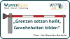 Icon Schranke Text: Grenzen setzen heißt, Gewohnheiten bilden